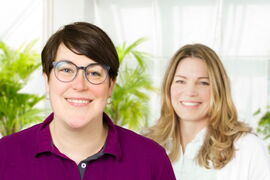 Hebamme Nadine Waterbör und Dr. Verena Meyer-Rahe Hebamme Nadine Waterbör und Dr. Verena Meyer-Rahe